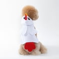 thumbnail image 6 of White Chicken Pet Costume, Soft Hen Hooded Outfit for Small Dogs Cats Thanksgiving Halloween Party Cosplay Clothes, 6 of 9