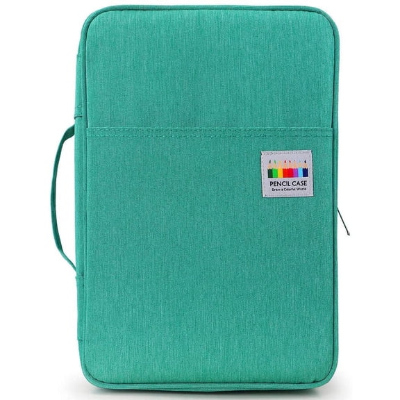 YOUSHARES 300 Slots large Colored Pencil Case - Big Capacity Pen Case Organizer with Multilayer Holder for Gel Pen & Prismacolor Colored Pencils (Green)
