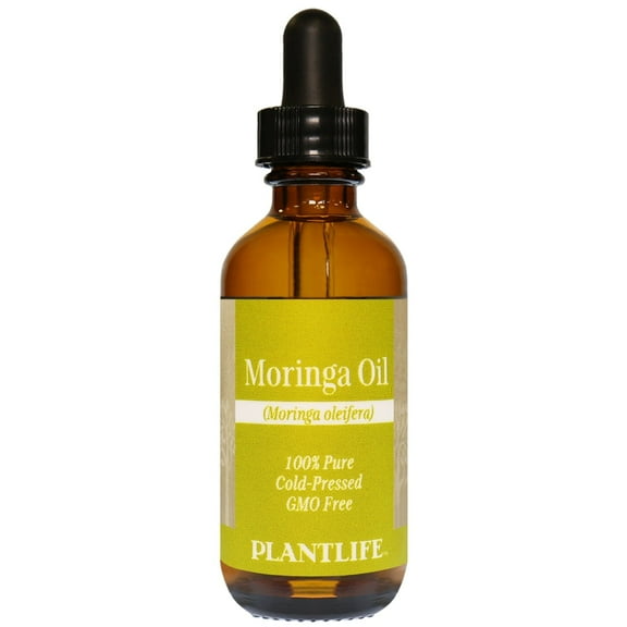 Plantlife Moringa Carrier Oil - Cold Pressed, Non-GMO, and Gluten Free Carrier Oils - For Skin, Hair, and Personal Care - 2 oz