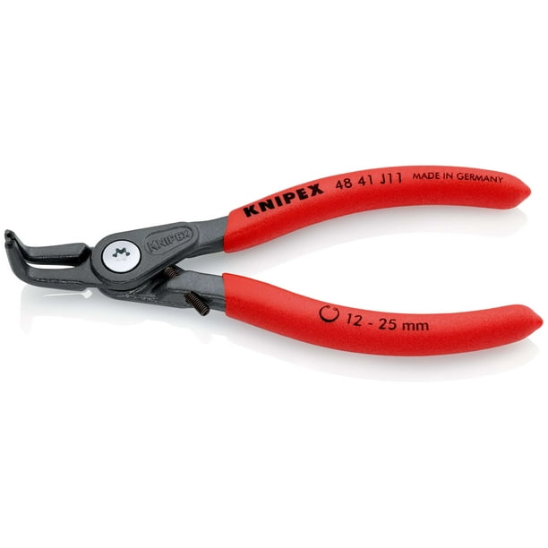 KNIPEX 48 41 J11 Pinza de precisión para anillos de retención Para anillos de retención interiores en taladros recubiertos de plástico antideslizante acabado pavonado 130 mm