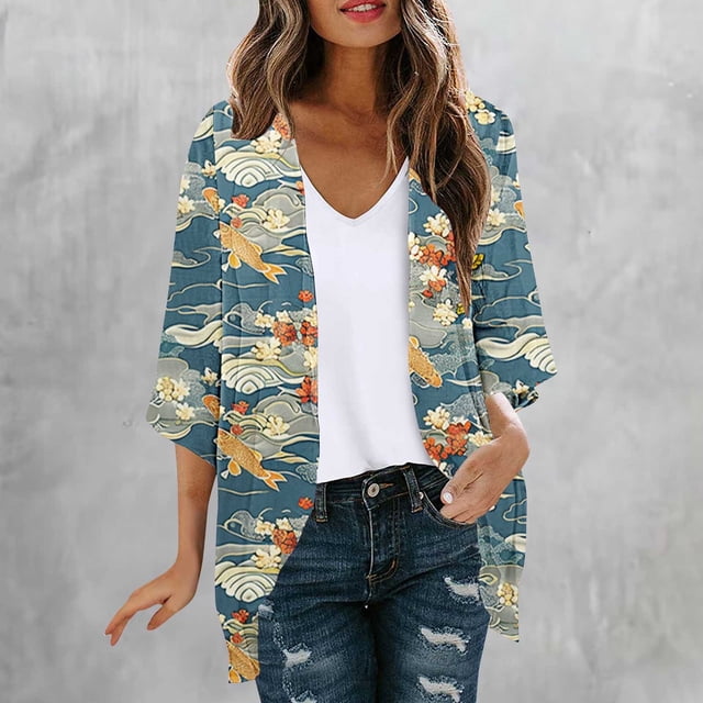 NJDVHB Cardigan d'Hiver pour Femmes, Blouse Décontractée à Manches Longues avec Poche