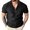 Black, variant on ZenCart Men's Zipper Lapel T-shirt Solid Color Short Sleeves Casual T-Shirt Loose Fit Summer Tee Shirt for Golfing Streetwear Beach Travel