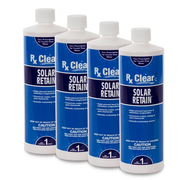Rx Clear Solar Retain Liquid Solar Cover for Swimming Pools 4 qt