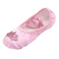 HNMKIU Ballet Sneakers for Kids Warm Dance Shoes for Ballet Performance Indoor Yoga Practice Pink-a,11.5-12 Years