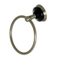 thumbnail image 2 of Kingston Brass BA9114BB 6 in. Water Onyx Towel Ring, Brushed Brass, 2 of 5