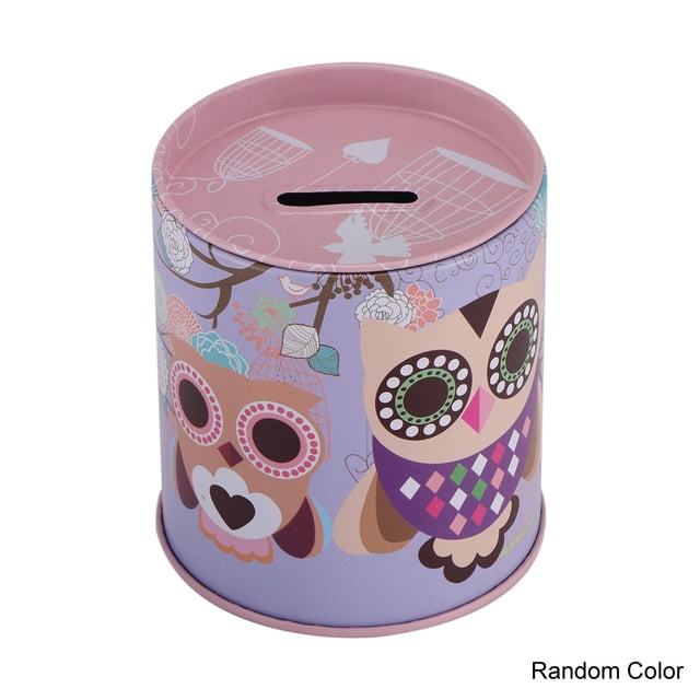 Cilindro Hucha Búho Retro Caja De Dinero Recompensa Penholder Niños Regalo De Cumpleaños Alcancía Cateissary HA015967-00