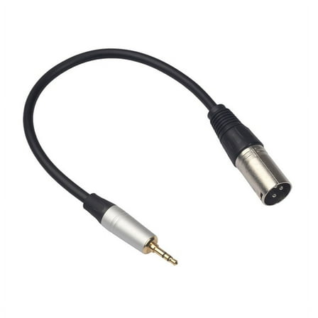 3.5mm Stereo Jack Plug Audio Cable to 3 Pin XLR Male Microphone Cord Adapter 0.