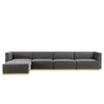 thumbnail image 2 of Sanguine Channel Tufted Performance Velvet 5-Piece Modular Sectional Sofa, 2 of 6
