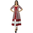 thumbnail image 2 of Bimba Womens Drawstring Waist Anarkali kurta Printed Kurti Designer Blouse, 2 of 7