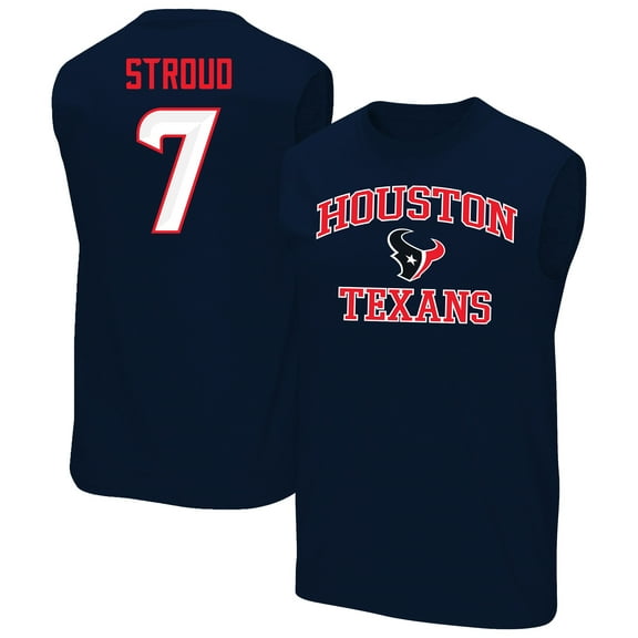 Men's-Fanatics C.J. Stroud Navy Houston Texans Big & Tall Muscle Tank Top