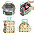 thumbnail image 2 of Pioneer Flower Drawstring Lunch Bag Women - Drawstring Lunch Bag Insulated for Work Office - Stain-Resistant Large Lunchbags for Women with Multi-Pockets, 2 of 6