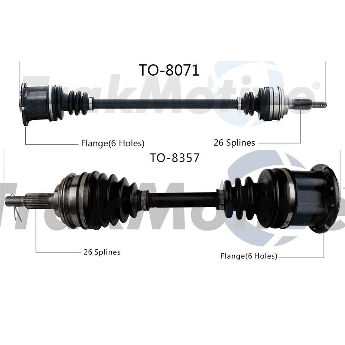 TrakMotive Rear CV Axle CV Joint Shaft Assembly Assembly For Toyota MR2