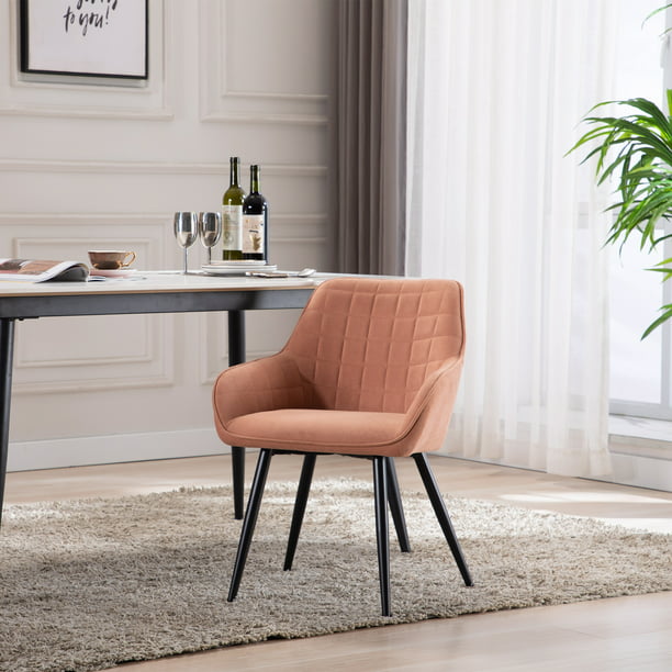 Cottoncandy Upholstered Dining Chairs, Metal Leg Dining Room Chairs