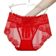 thumbnail image 5 of Panties for Women,Elegant Lace Thong Underwear For Women Bikini Brief Lingerie Apparel,Womens Underwear,Red,L, 5 of 5