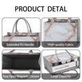 thumbnail image 4 of Large Capacity Tote Bag,White Rose Gold Marble Pattern Handbag Fashion Luxury Tote Bag,15.7"x13"x 5.1" Inches,Laptop Compatible, 4 of 5