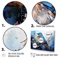 thumbnail image 3 of Designart "Avian Watercolor Halo" Animals Bird Floater Framed Wall Decor, 3 of 5