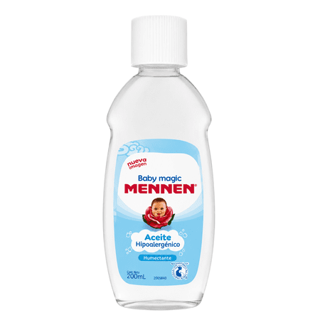 Baby Magic Mennen Aceite Hipoalergénico Baby Oil, Moisturizing Body Oil, Mineral Oil with Fragrance, 200 mL (6.7 fl oz)