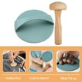 thumbnail image 3 of Printmaking Tool Set Rollers Engraving Mats Wooden Mushroom Roller Engraving Art Plate Plastic Printmaking Mat Child, 3 of 6