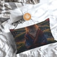 thumbnail image 5 of Honeii Garden Meditating Weasel Print Pillow Cases,Plush Throw Pillow Covers,Decorative Pillowcase for Sofa, Couch, Living Room-16"x24", 5 of 6