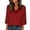 Satin Tops Women-A03 Wine, variant on Mifsaly Plus Size Satin Blouses for Women Polka-Dot 3/4 Sleeve Tops V-Neck Loose Blouses Dressy Casual Silk Shirts Summer Work Tshirts M