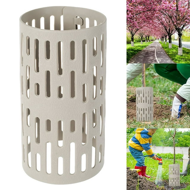 MesaSe Tree Trunk Protector Expandable Breathable Mesh Tree Guard Weather-Proof Reusable Tree Protection Fence Flexible Tree Bark Protector for Outdoor Garden Patio Courtyard
