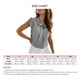 thumbnail image 5 of Blusa de punto con manga casquillo, elegante, informal, a la moda, con volantes y lazo atado, Top con manga casquillo para mujer, gris L, 5 of 5