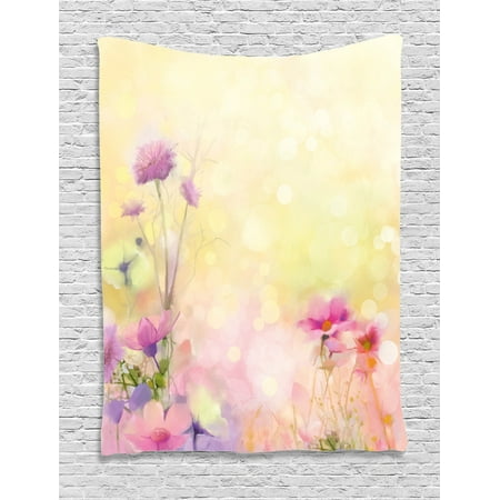 Flower Tapestry Vintage Soft Colored Feminine Magnolia