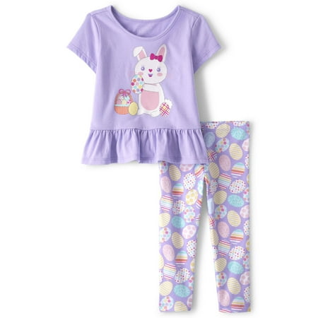 

The Children s Place Toddler Girl Easter Peplum Set Sizes 12M-5T
