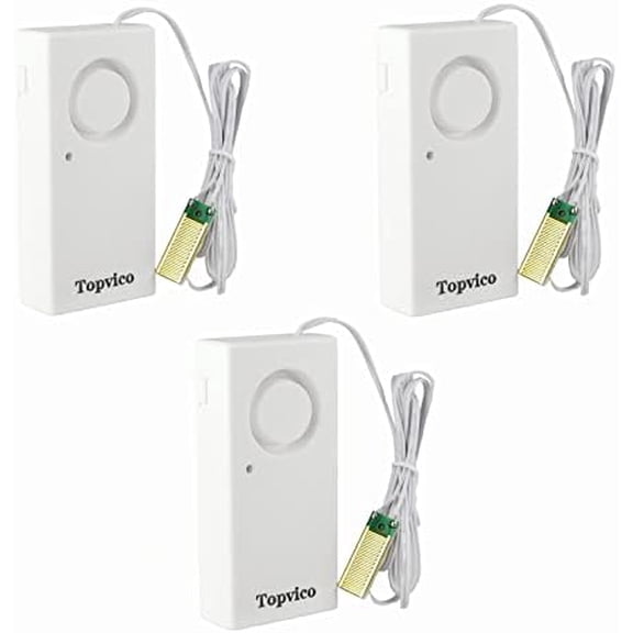 Water Leak Sensor Detector Flood Alarm for Basement RV Moisture 120dB Work Alone Battery Operated 3 Packs$$Electronics Accessories