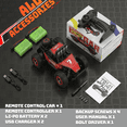 thumbnail image 3 of YCFUN Remote Control Cars, 1:14 Scale RC Rock Crawler with Lights, Metal Shell & 2 Batteries, 2.4GHz Off Road RC Trucks for Kids Adults (Red), 3 of 9