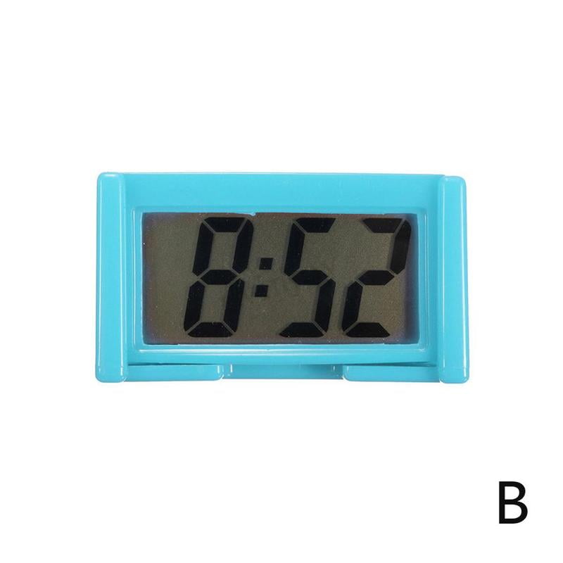 Small SelfAdhesive Car Desk Clock Electronic Watches LCD Digital Z1J2