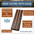 thumbnail image 2 of WE Games Classic Cribbage Set - Solid Wood - 3 Track Board - Metal Pegs, 2 of 8