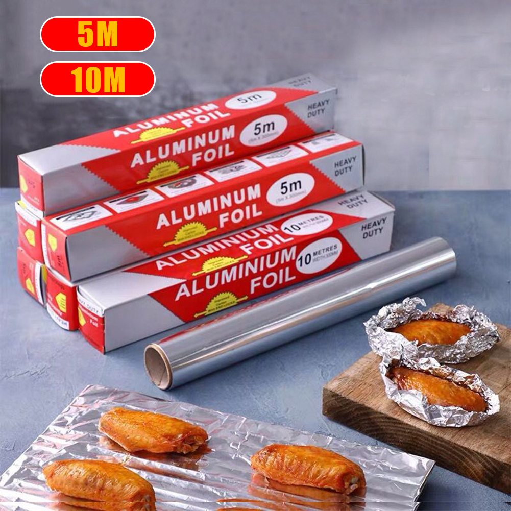 HEVIRGO Baking Foil, 5m/10m Household Durable Nonstick Aluminum
