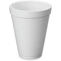 12OZ SQUAT FOAM CUP 12J16 1/1000, Drinking Cup Single Use Disposable for Drinks Coffee Tea Juice Soda Espresso Latte Cooler Water Cups Qty 1000