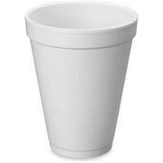 12OZ SQUAT FOAM CUP 12J16 1/1000, Drinking Cup Single Use Disposable for Drinks Coffee Tea Juice Soda Espresso Latte Cooler Water Cups Qty 400