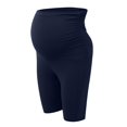 thumbnail image 6 of Bibifish Womens Maternity Leggings Knee Length High Waist Slim Fit Pants Elastic Waistband Pocket Detail Stretchy Casual Daily Wear Comfortable Maternity Pants, 6 of 6