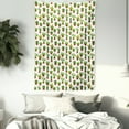thumbnail image 3 of Cactus Tapestry, Abstract Floral Pattern with Vases and Pots Botany Spring Season Cartoon, Wall Hanging for Bedroom Living Room Dorm Decor, 60W X 80L Inches, Green Brown Marigold, by Ambesonne, 3 of 5
