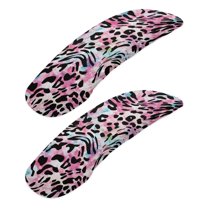 HELLHERO Leopard Print Office Chair Armrest Covers 2 Pcs Washable, Chairs Arm Rest Pads Stretchable, Soft Gaming Chair Armrest Cover Stretchy Office Decor