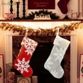thumbnail image 3 of BadPiggies Plush Fleece Christmas Stockings Large Snowflakes Hanging Sock Gift Candy Organizer for Family Holiday Xmas Party Decor, 3 of 9