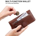 thumbnail image 4 of Estuche de Cuero PU con Cierre para Motorola Edge 20 Lite , Funda Protectora con Billetera y Correa, 4 of 6
