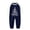 Baby, variant on Blue Matching Family Christmas Pajamas Sets, We Wish You a Merry Christmas Lettering Raglan Long Sleeve Tops, Snowman Snowflake Pants Sleepwear for Women, Men, Kids, Baby, Toddler