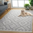 thumbnail image 3 of SAFAVIEH Prairie Ethelbert Geometric Area Rug, Grey/Ivory, 4' x 6', 3 of 11