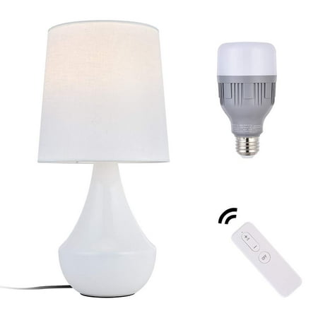 Photo 1 of Ankee Smart Ceramic Table Lamp with WiFi Smart LED Light Bulb, nightstand Lamp Compatible with Alexa and Google Assistant