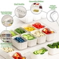 thumbnail image 6 of Loobuu Divided Serving Tray with Lid and Handle, Portable Snackle Box Charcuterie Container for Party, Veggies, Snack, Fruit, Nuts, Candy, Cracker, Chip, Entertaining, Picnic, 6 of 8