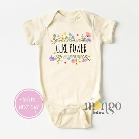 Cute Baby Onesies Floral Girl Power Outfit For Girl Baby Shower Gift For Newborn Gift For Birthday Girl Tshirt Cute Baby Girl Flower Tee Cute Baby Onesie  BABY BODYSUIT LAT 4424