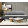 thumbnail image 2 of Sofa Cama Reclinable El Bazar Store Miami Plata terciopelo, Futon 3 posiciones, Sala, Love Seat, 2 of 7