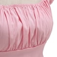 thumbnail image 5 of Women Rockabilly Pinup Peasant Top Off Shoulder Tight Shirt, 5 of 6