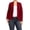 Burgundy, variant on Women's Plus Size Casual Long Sleeves Open Front Office Work Wear Solid Blazer Jacket