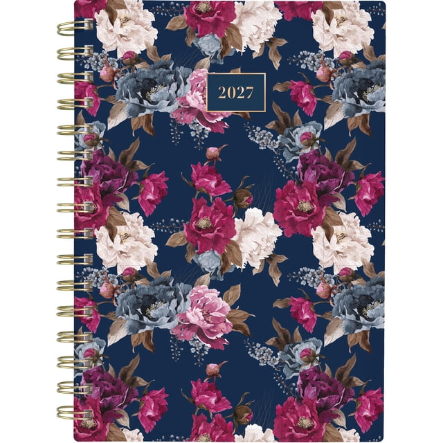 2027 Cambridge® Small Dark Floral Weekly and Monthly Planner