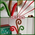 thumbnail image 7 of 6PC Set Red/Green Christmas Tree Decorations Picks Christmas Woolen Candy Curly Pick, NOGIS Christmas Tree Decorations Home Office Vase Party Ornaments (Green), 7 of 7